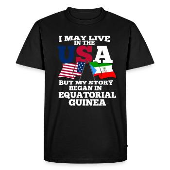 Guinée équatoriale Amérique États-Unis Cadeau - T-shirt Premium bio Homme - noir - Devant - Nico (187cm)