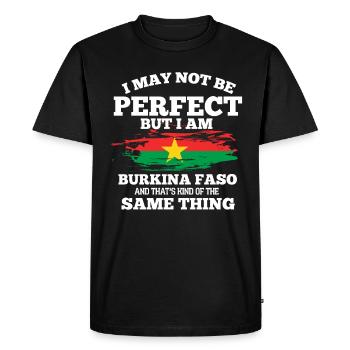 Burkina Faso - T-shirt Premium bio Homme - noir - Devant - Nico (187cm)