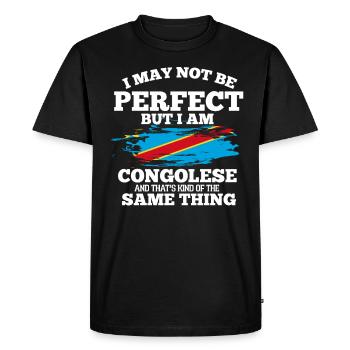 Congo - T-shirt Premium bio Homme - noir - Devant - Nico (187cm)