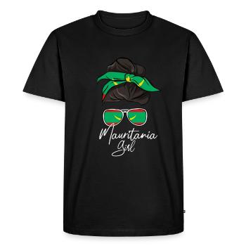 Mauritanie - T-shirt Premium bio Homme - noir - Devant - Nico (187cm)