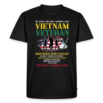 Vétéran de l’armée américaine au Vietnam - T-shirt Premium bio Homme - noir - Devant - Nico (187cm)