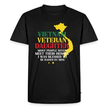 Vétéran de l’armée américaine au Vietnam - T-shirt Premium bio Homme - noir - Devant - Nico (187cm)
