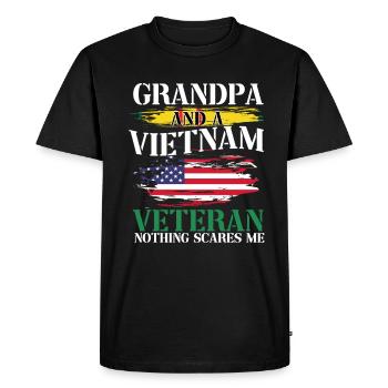 Vétéran de l’armée américaine au Vietnam - T-shirt Premium bio Homme - noir - Devant - Nico (187cm)