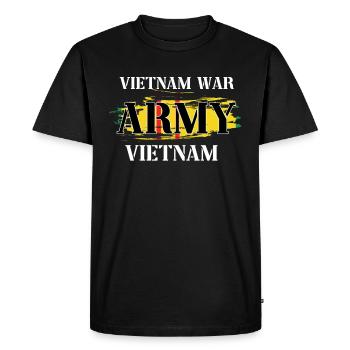 Vétéran de l’armée américaine au Vietnam - T-shirt Premium bio Homme - noir - Devant - Nico (187cm)