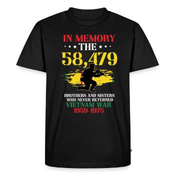 Vétéran de l’armée américaine au Vietnam - T-shirt Premium bio Homme - noir - Devant - Nico (187cm)