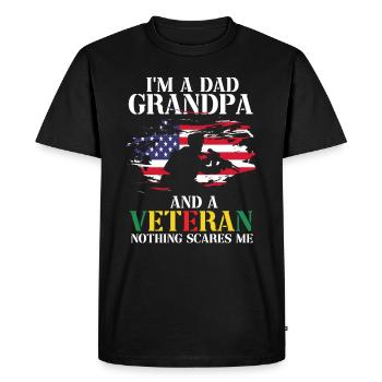 Vétéran de l’armée américaine au Vietnam - T-shirt Premium bio Homme - noir - Devant - Nico (187cm)