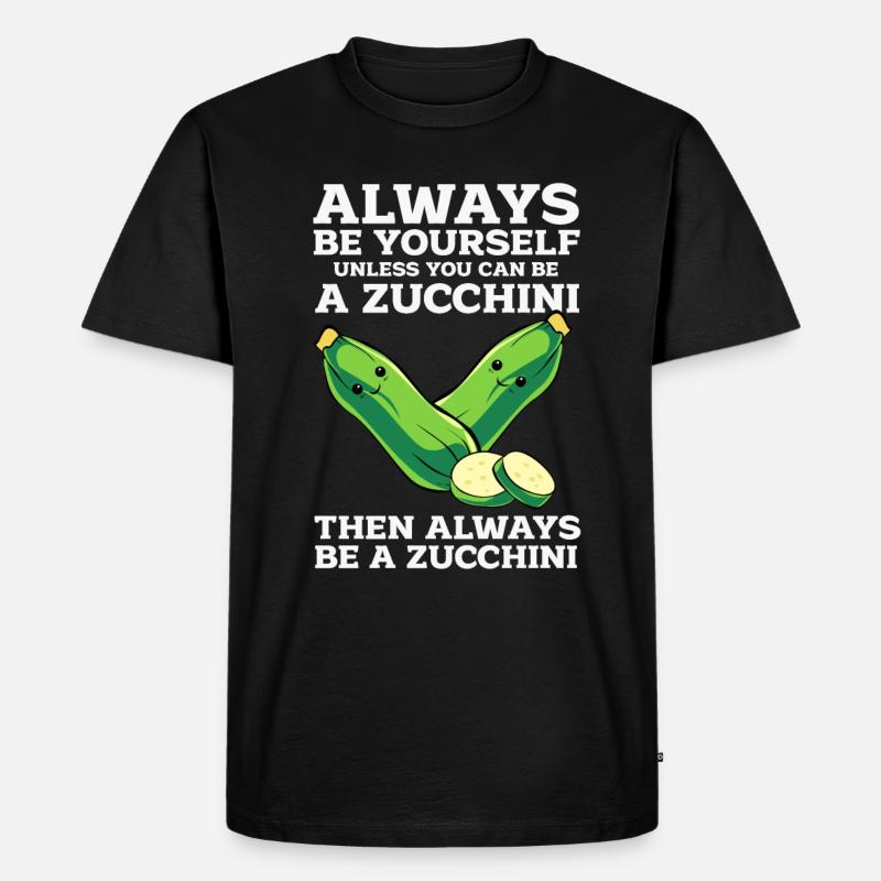 Zucchini - Männer Premium Bio T-Shirt - Schwarz