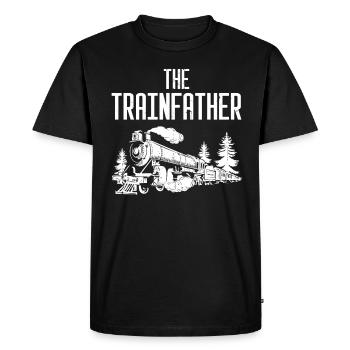 Le père du peloton - T-shirt Premium bio Homme - noir - Devant - Nico (187cm)