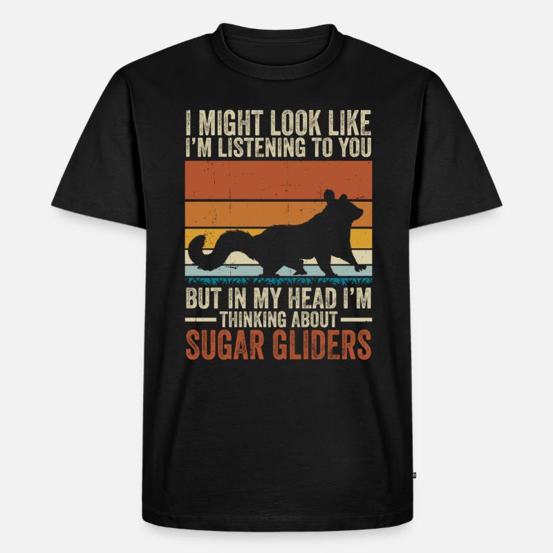 Sugar Glider Flughörnchen - Männer Premium Bio T-Shirt - Schwarz