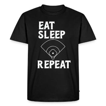 Baseball - Men's Premium Organic T-Shirt - black - Front - Nico (187cm)