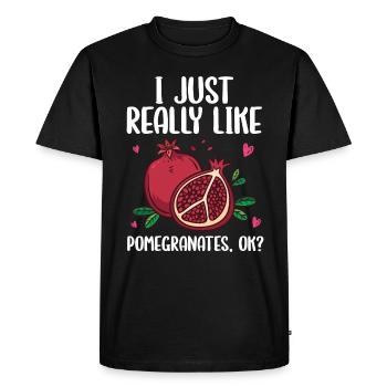 Steak - Men's Premium Organic T-Shirt - black - Front - Nico (187cm)