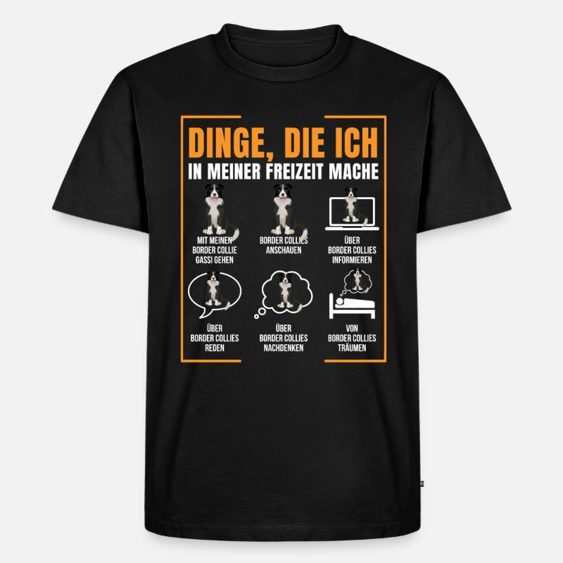 Border Collie - Männer Premium Bio T-Shirt - Schwarz