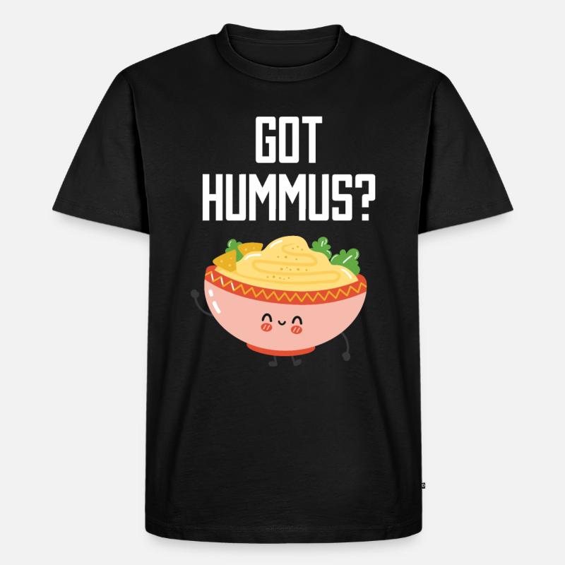 Hummus - Männer Premium Bio T-Shirt - Schwarz