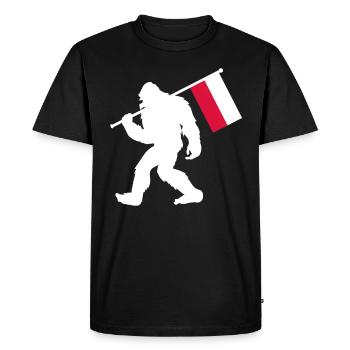 Pologne - T-shirt Premium bio Homme - noir - Devant - Nico (187cm)