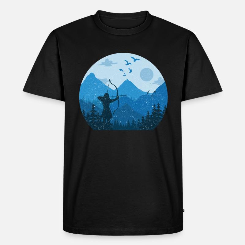 Bogenschießen - Männer Premium Bio T-Shirt - Schwarz