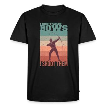 archerie - T-shirt Premium bio Homme - noir - Devant - Nico (187cm)