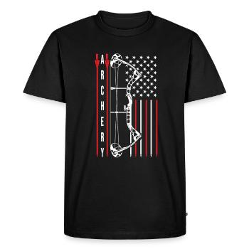 Archerie - T-shirt Premium bio Homme - noir - Devant - Nico (187cm)