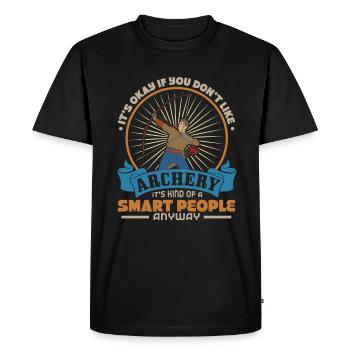 Archerie - T-shirt Premium bio Homme - noir - Devant - Nico (187cm)