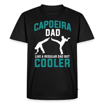 Papa Capoeira Comme Un Papa Ordinaire Mais Plus Cool - T-shirt Premium bio Homme - noir - Devant - Nico (187cm)