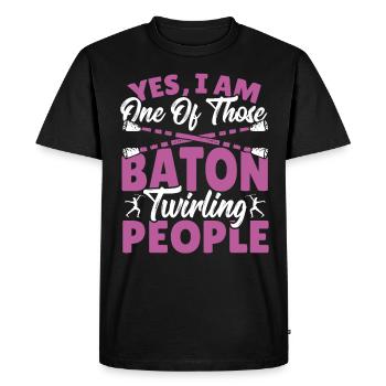 Bâton Twirling Bâton Twirler cadeau - T-shirt Premium bio Homme - noir - Devant - Nico (187cm)