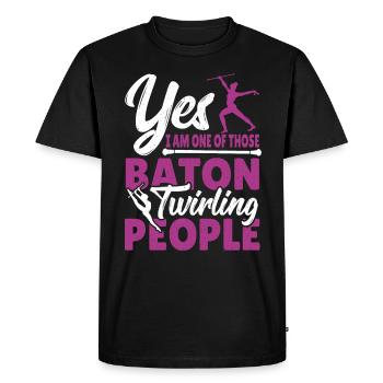 Bâton Twirling Bâton Twirler cadeau - T-shirt Premium bio Homme - noir - Devant - Nico (187cm)