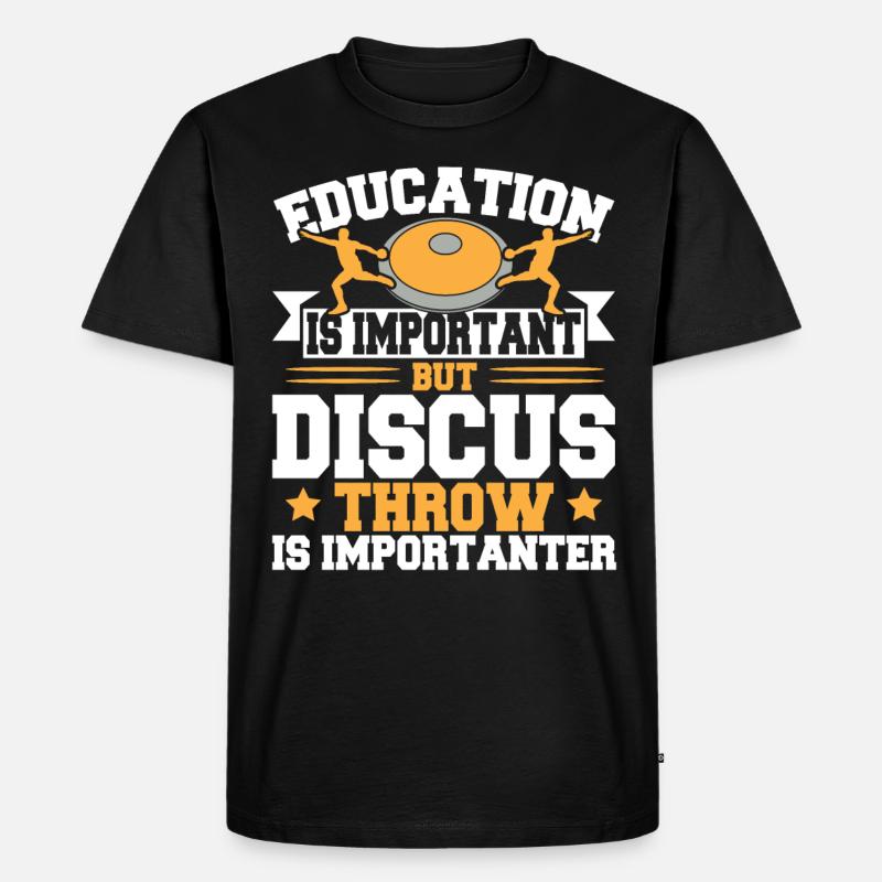 Diskuswerfen Diskuswerfer Geschenk - Männer Premium Bio T-Shirt - Schwarz