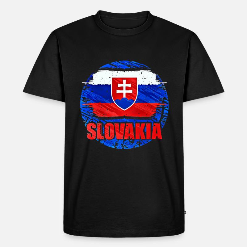 Slowakei - Männer Premium Bio T-Shirt - Schwarz