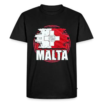 Malte - T-shirt Premium bio Homme - noir - Devant - Nico (187cm)