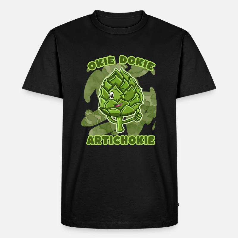 Artischocke - Männer Premium Bio T-Shirt - Schwarz