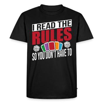 Jeux de société jeu de société cadeau - T-shirt Premium bio Homme - noir - Devant - Nico (187cm)