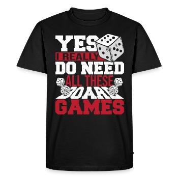 Jeux de société jeu de société cadeau - T-shirt Premium bio Homme - noir - Devant - Nico (187cm)