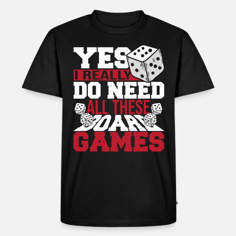 Brettspiele Spielbrett Geschenk - Männer Premium Bio T-Shirt - Schwarz