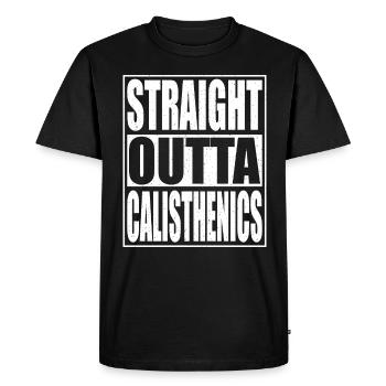 Callisthénie - T-shirt Premium bio Homme - noir - Devant - Nico (187cm)
