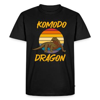 Komodo Dragon Komodo Lover Gift - Men's Premium Organic T-Shirt - black - Front - Nico (187cm)