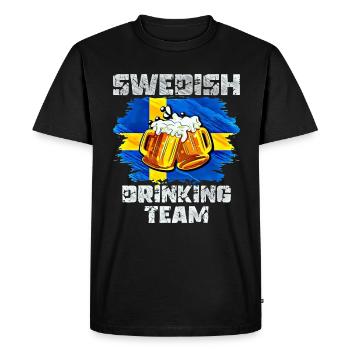 Équipe de beuverie de Suède - T-shirt Premium bio Homme - noir - Devant - Nico (187cm)