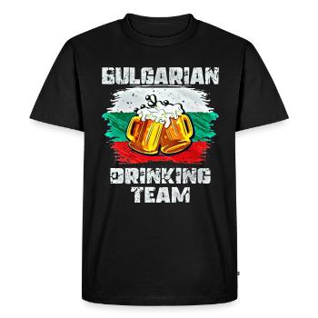 Équipe de beuverie de Bulgarie - T-shirt Premium bio Homme - noir - Devant - Nico (187cm)