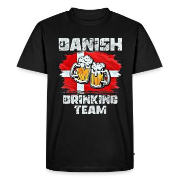 Équipe de beuverie du Danemark - T-shirt Premium bio Homme - noir - Devant - Nico (187cm)