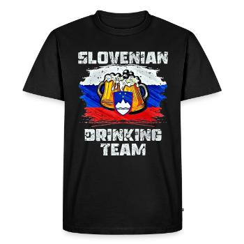Équipe de beuverie de Slovénie - T-shirt Premium bio Homme - noir - Devant - Nico (187cm)