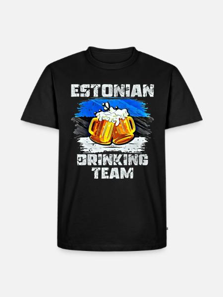 Estlands dryckesteam - Ekologisk premium-T-shirt herr - svart