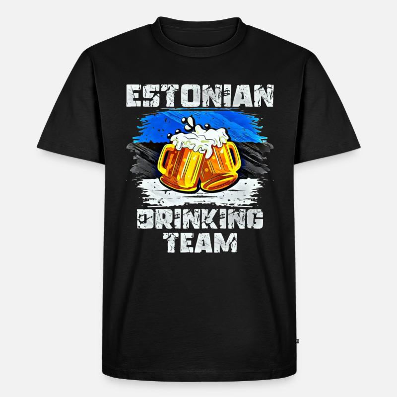 Équipe de beuverie d’Estonie - T-shirt Premium bio Homme - noir