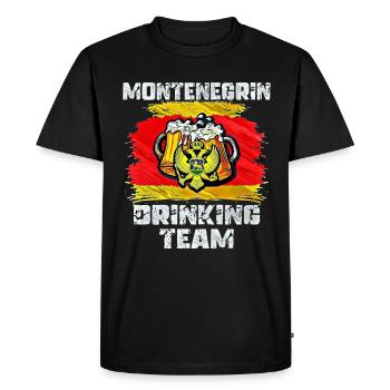Équipe de beuverie du Monténégro - T-shirt Premium bio Homme - noir - Devant - Nico (187cm)
