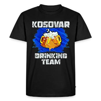 Équipe de beuverie du Kosovo - T-shirt Premium bio Homme - noir - Devant - Nico (187cm)