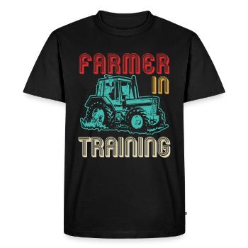 Tractor Lover Funny Tractor Gift - Men's Premium Organic T-Shirt - black - Front - Nico (187cm)