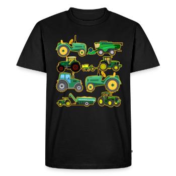 Tractor Lover Funny Tractor Gift - Men's Premium Organic T-Shirt - black - Front - Nico (187cm)