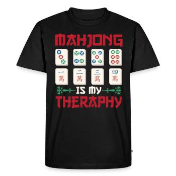 Cadeau pour les fans de Mahjong - T-shirt Premium bio Homme - noir - Devant - Nico (187cm)