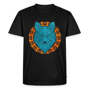 Cute arctic fox gift - Men's Premium Organic T-Shirt - black - Front - Nico (187cm)