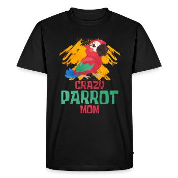 Cadeau de perroquet gris africain - T-shirt Premium bio Homme - noir - Devant - Nico (187cm)