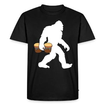 Bongo Music Gift - Men's Premium Organic T-Shirt - black - Front - Nico (187cm)