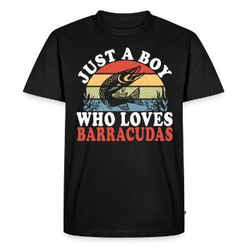 Cadeau pour les amateurs de poissons Barracuda - T-shirt Premium bio Homme - noir - Devant - Nico (187cm)