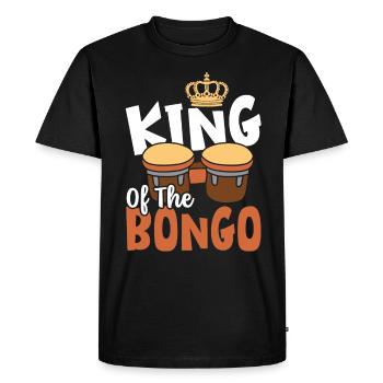 Bongo Music Gift - Men's Premium Organic T-Shirt - black - Front - Nico (187cm)
